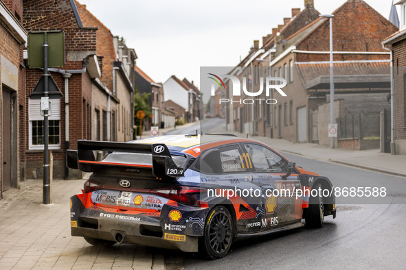 11 NEUVILLE Thierry (bel), WYDAEGHE Martijn (bel), Hyundai Shell Mobis World Rally Team, Hyundai i20 N Rally 1, action during the Ypres Rall...