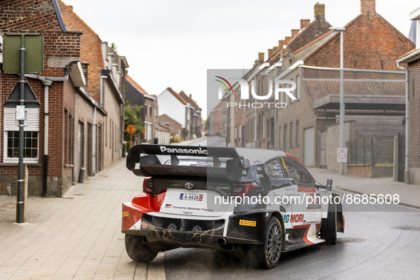 04 LAPPI Esapekka (fin), FERM Janne (fin), Toyota Gazoo Racing WRT, Toyota GR Yaris Rally 1, action during the Ypres Rally Belgium 2022, 9th...