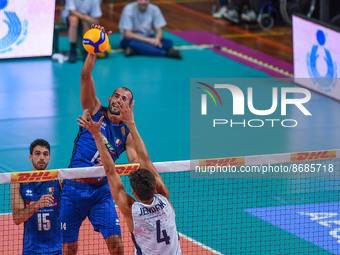 Daniele Lavia (Italy) - Gianluca Galassi (Italy) - Jendryk II Jeffrey (USA) during the Volleyball Intenationals DHL Test Match Tournament -...