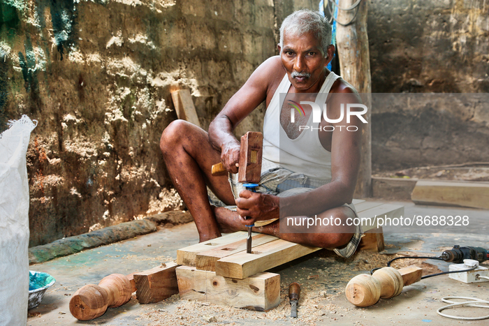 Construction Of A Hindu Chariot In Sri Lanka