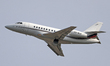 Dassault Falcon 2000EX, from NetJets Europe company, taking off from the Barcelona airport...