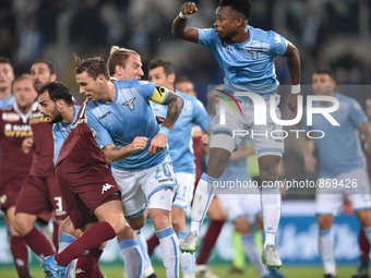 Lucas Biglia during the Italian Serie A football match S.S. Lazio vs Torino F.C.  at the Olympic Stadium in Rome, on october 25, 2015. (