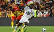 David da Costa (L) and Jeremy Doku (R) the Ligue 1 Uber Eats match between RC Lens (RCL) a...