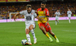 Baptiste Santamaria (L) and Facundo Medina (R) during the Ligue 1 Uber Eats match between...