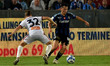 Olimpiu Morutan (Pisa) hampered by Morten Wetche  Frendrup (Genoa) during the Italian socc...