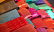 Elegant sarees for sale during the Tamil Street Festival held in Markham, Ontario, Canada...