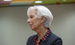 Christine Lagarde President of the European Central Bank ECB as seen among other European...