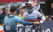 Loic Bruni (FRA) at the finish line of UCI Mountain Bike World Cup in Val di Sole 2022 - E...