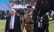 Sri Lanka President Ranil Wickremesinghe (L) and Inspector General of Police Chandana D. W...