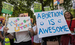 LONDON, UNITED KINGDOM - SEPTEMBER 03, 2022: Pro-choice supporters stage a demonstration i...