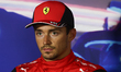 Charles Leclerc of Ferrari during the press conference after the qualifying ahead of the F...