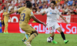 Francisco Alarcon "Isco" of Sevilla FC runs with the ball during the La Liga Santader matc...