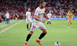 Ivan Rakitic of Sevilla FC runs with the ball during the La Liga Santader match between Se...