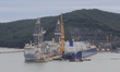 Tugboats work after super typhoon hinnamnor hit at DSME in Geoje, South Korea. An addition...