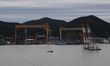 Tugboat work after super typhoon hinnamnor hit at DSME in Geoje, South Korea. An additiona...