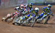 Jack Holder of Sheffield TruPlant Tigers leads Max Fricke of Belle Vue ATPI Aces, Justin S...