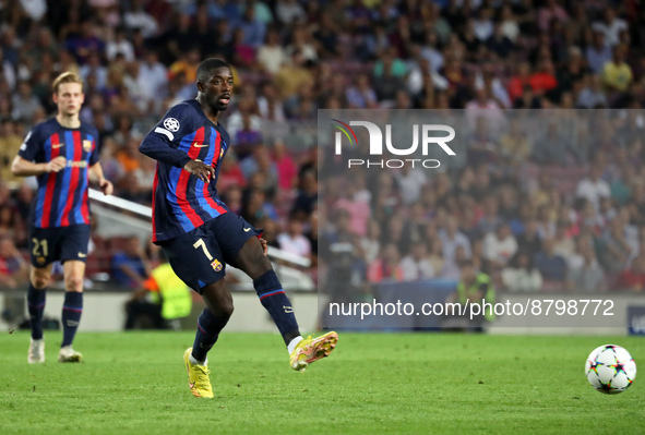 Ousmane Dembele during the match between FC Barcelona and FC Vikoria Plzen, corresponding to the week 1 of the group C of the UEFA Champions...