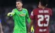 Alex Meret of SSC Napoli gestures during the UEFA Champions League match between SSC Napol...