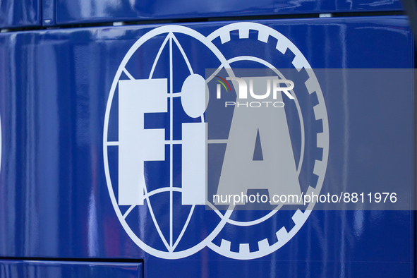 FIA logo during the F1 Grand Prix of Italy at Autodromo di Monza on September 8, 2022. 
