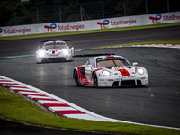 56 IRIBE Brendan (usa), MILLROY Ollie (gbr), BARNICOAT Ben (gbr), Team Project 1, Porsche 911 RSR - 19, action during the 6 Hours of Fuji 20...
