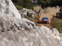 22 SUNINEN Teemu (fin), MARKKULA Mikko (fin), Hyundai i20N, action during the Acropolis Rally Greece 2022, 10th round of the 2022 WRC World...