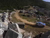 49 ATHANASOULAS Lambros (grc), ZAKCHAIOS Nikolaos (grc), Hyundai i20N, action during the Acropolis Rally Greece 2022, 10th round of the 2022...