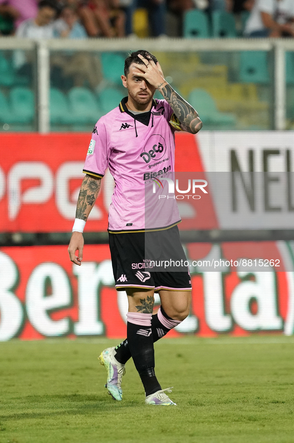 Matteo Brunori  of Palermo Fc during the Serie B match between Palermo Fc and Genoa Cfc on September  9, 2022 stadium "Renzo Barbera" in Pal...