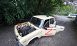 IZIUM, UKRAINE - SEPTEMBER 15, 2022 - A car marked with the Z sign is pictured in Izium wh...