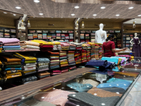 Textile shop in Thiruvananthapuram, Kerala, India, on May 22, 2022. (