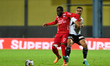 Nasser Chamed (L) and Denis Ispas (R) in action during the game Universitatea Cluj v Chind...