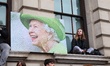 Huge crowds gather early around Westminster in London for the State Funeral of Queen Eliza...