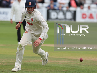 Essex's Dan Lawrence in action during LV= COUNTY CHAMPIONSHIP - DIVISION ONE Day One of 4 match between Essex CCC against Lancashire CCC at...