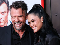 American actor Josh Duhamel and wife/American model, television host and beauty pageant titleholder - Miss World America 2016 Audra Mari arr...