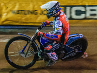 Matej Zagar in action  for Belle Vue ATPI Aces during the SGB Premiership match between Sheffield Tigers and Belle Vue Aces at Owlerton Stad...