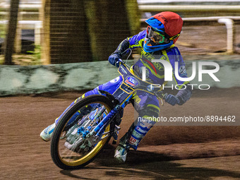 Justin Sedgmen  in action  for Sheffield TruPlant Tigers during the SGB Premiership match between Sheffield Tigers and Belle Vue Aces at Owl...