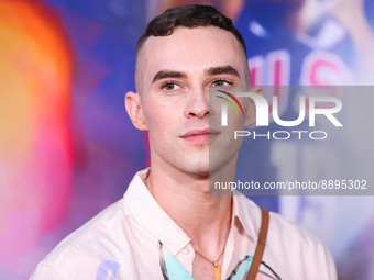 American figure skater Adam Rippon arrives at the Los Angeles Special Screening Of Netflix's 'The Redeem Team' held at the Netflix Tudum The...
