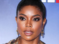 American actress Gabrielle Union wearing Valentino arrives at the Los Angeles Special Screening Of Netflix's 'The Redeem Team' held at the N...