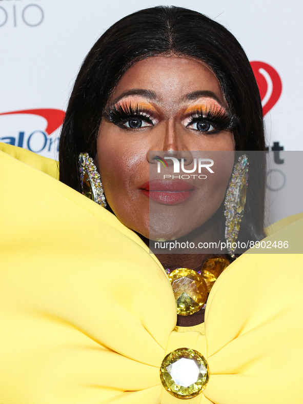 Coco Montrese poses in the press room at the 2022 iHeartRadio Music Festival - Night 1 held at the T-Mobile Arena on September 23, 2022 in L...