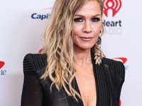 Jennie Garth poses in the press room at the 2022 iHeartRadio Music Festival - Night 1 held at the T-Mobile Arena on September 23, 2022 in La...