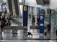 A General view showing the arrival hall at Hong Kong International Airport on September 26, 2022 in Hong Kong, China. The Hong Kong Governme...