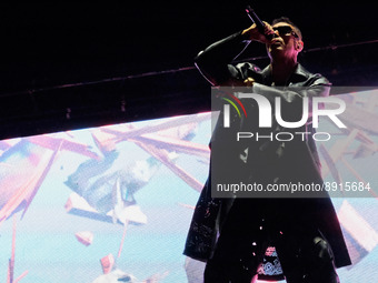 Marracash  during the Italian singer Music Concert Marracash "IN PERSONA TOUR" on September 25, 2022 at the Arena in Verona, Italy (