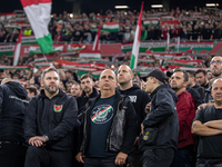 Hungarian fans and Dj Attila Náksi before the UEFA Nations League A3 match at Puskás Aréna on Sept 26, 2022 in Budapest, Hungary. (