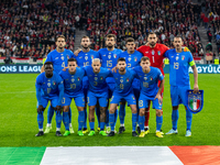 Team Italy before the UEFA Nations League A3 match at Puskás Aréna on Sept 26, 2022 in Budapest, Hungary. (