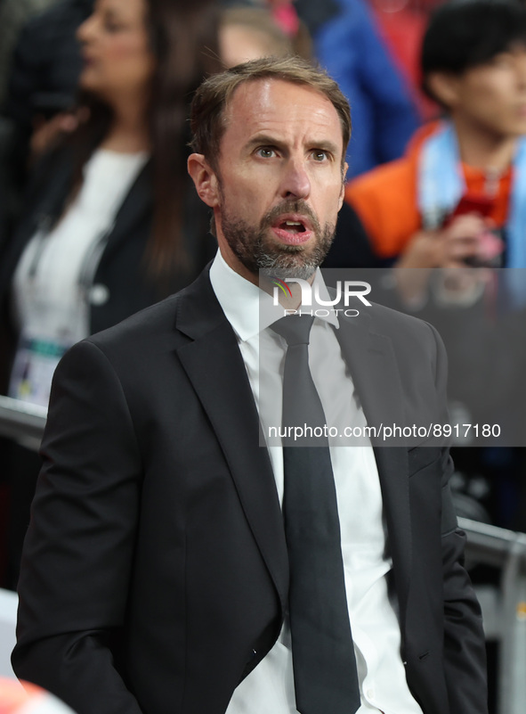 LONDON ENGLAND - SEPTEMBER 26 : Gareth Southgate manager of England during UEFA Nations League - Group A3 match between England against Germ...