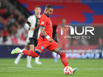 LONDON ENGLAND - SEPTEMBER 26 : Kyle Walker (Man City) of Englandduring UEFA Nations League - Group A3 match between England against Germany...