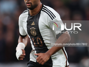 LONDON ENGLAND - SEPTEMBER 26 : Serge Gnabry (Bayern Munich) of Germany during UEFA Nations League - Group A3 match between England against...