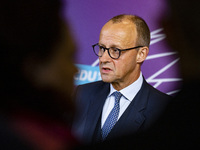 Leader of CDU/CSU party fraction Friedrich Merz in Bundestag gives a press statement before the fraction meeting in Berlin, Germany on Septe...