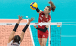 Pornpun Guedpard (THA),Zuzanna Gorecka (POL) during the FIVB Volleyball Women's World Cham...