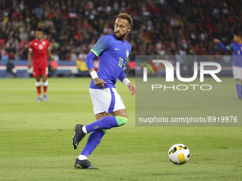 Neymar Jr of Brazil during the International friendly game, football match between Brazil and Tunisia on September 27, 2022 at Parc des Prin...