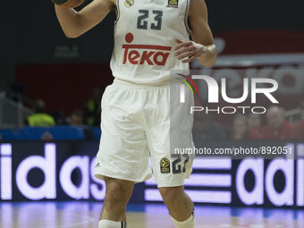 Sergio Llull of Real Madrid in action during the Turkish Airlines Euroleague Basketball Regular Season date 4 game between Real Madrid v FC...